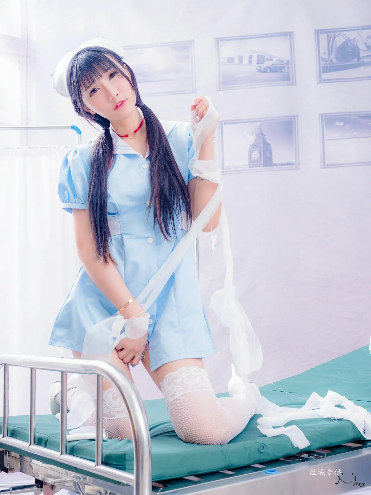 [臺灣正妹] 喬喬兒 粉藍護士風