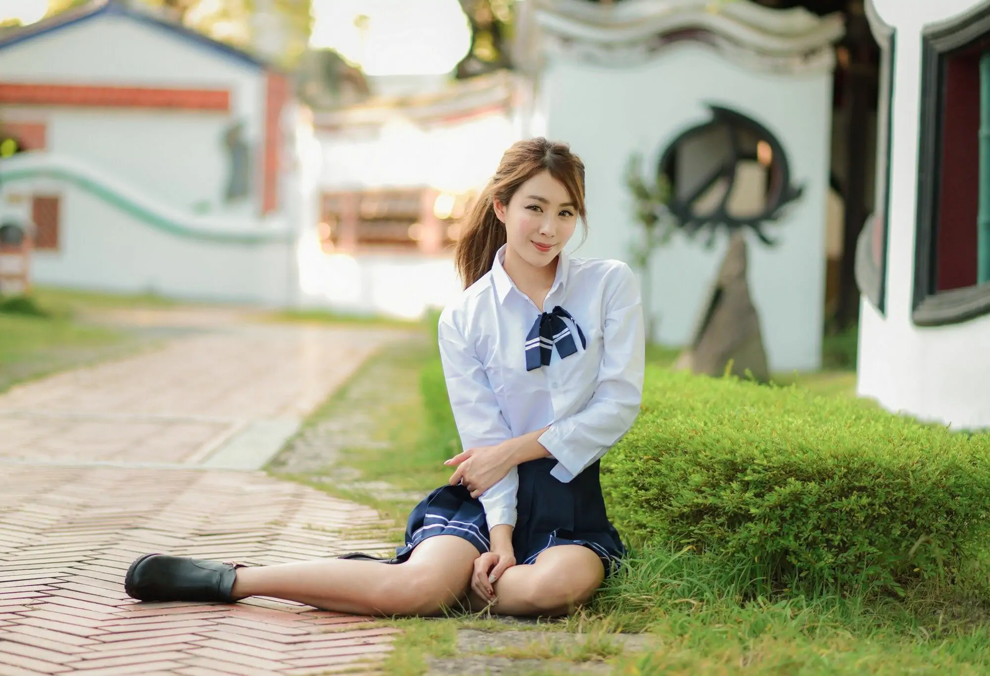 [臺灣嫩模] Miso夏晴《古典旗袍 清新校服》