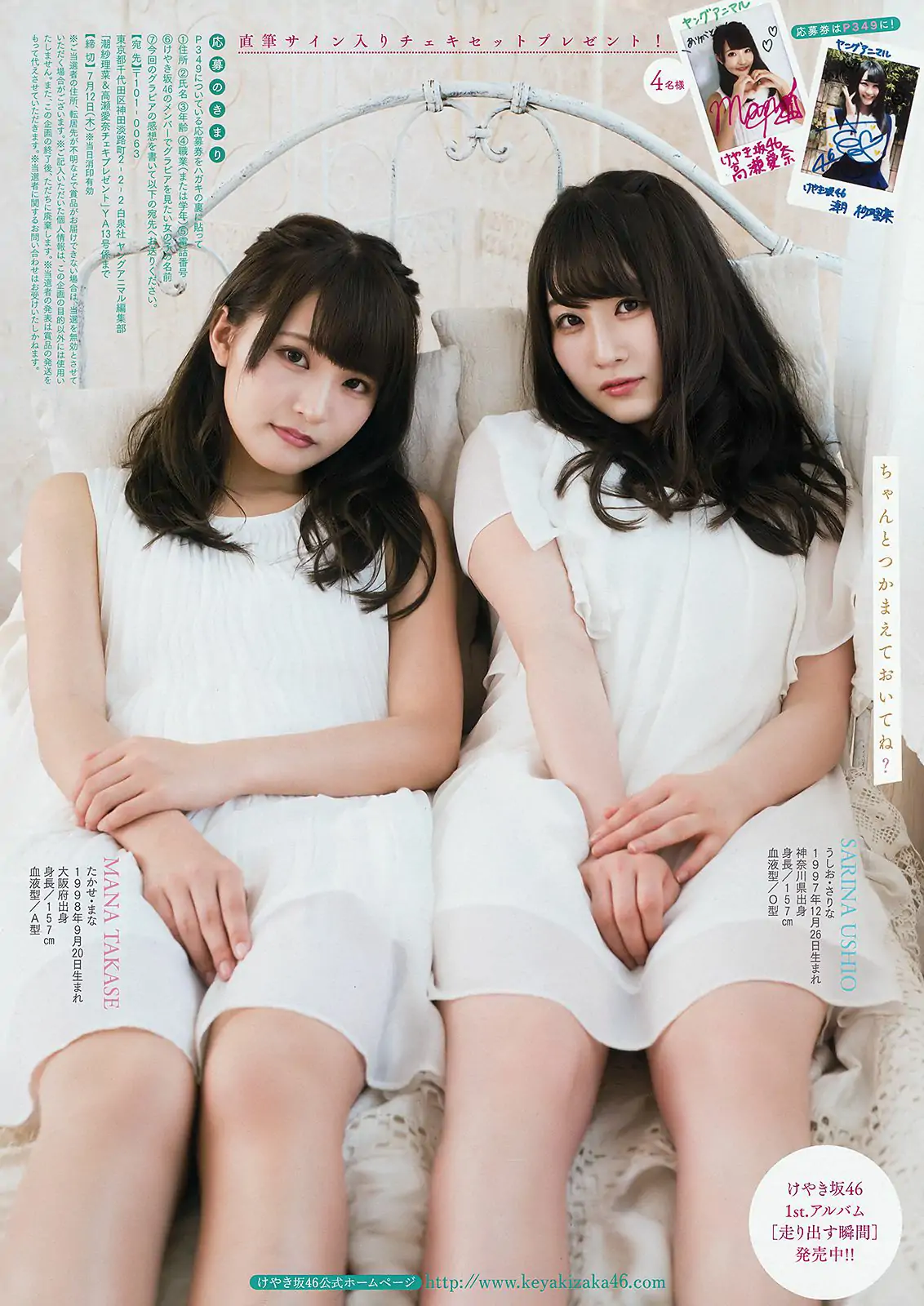 齊藤京子 加藤史帆 高瀬愛奈 潮紗理菜 [Young Animal] 2018年No.13 寫真雜志
